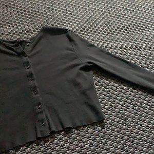brandy melville black button up top